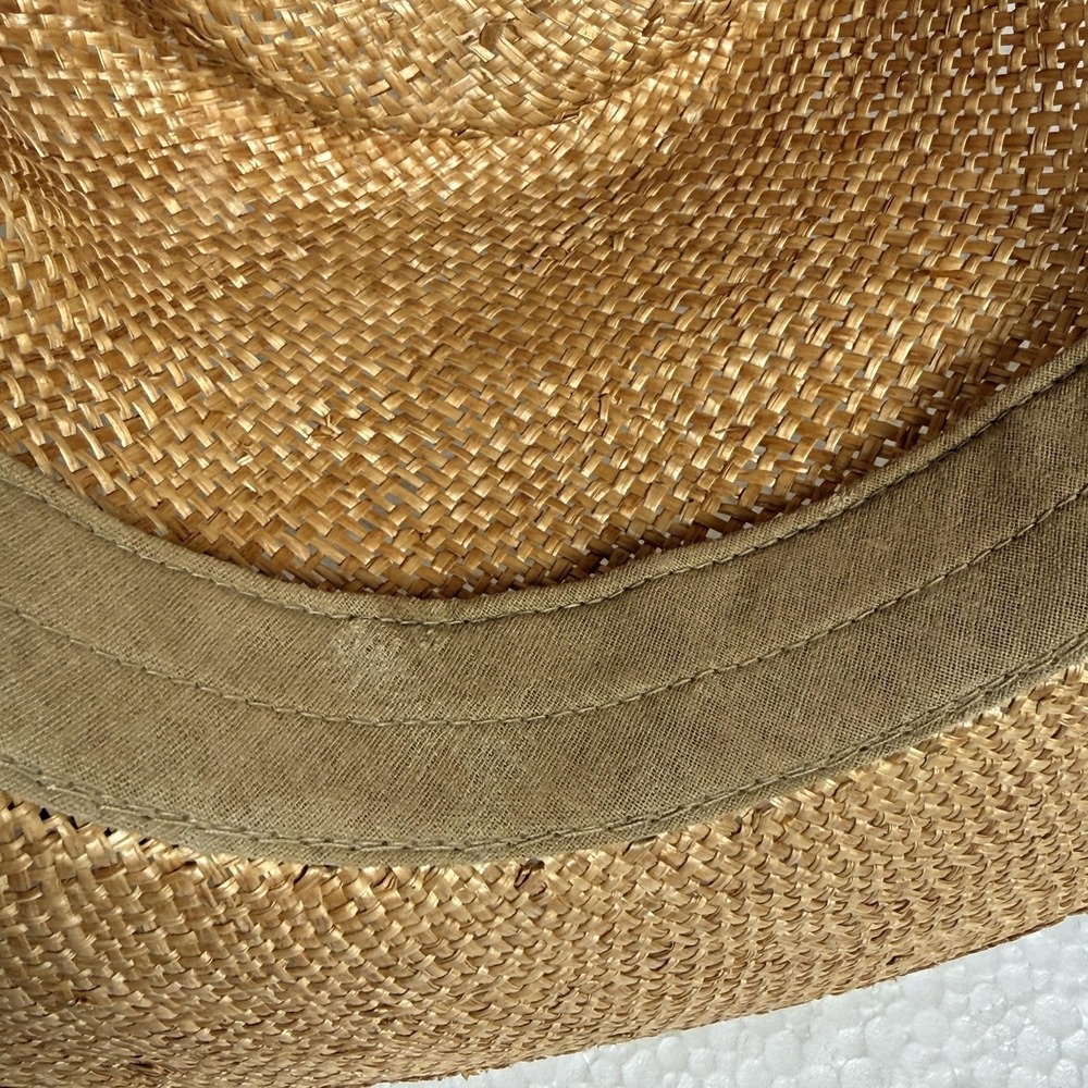 Stetson Hat Panama Fitted Mens Large Beige Straw Summer Beach Travel Resort - Picture 9 of 9